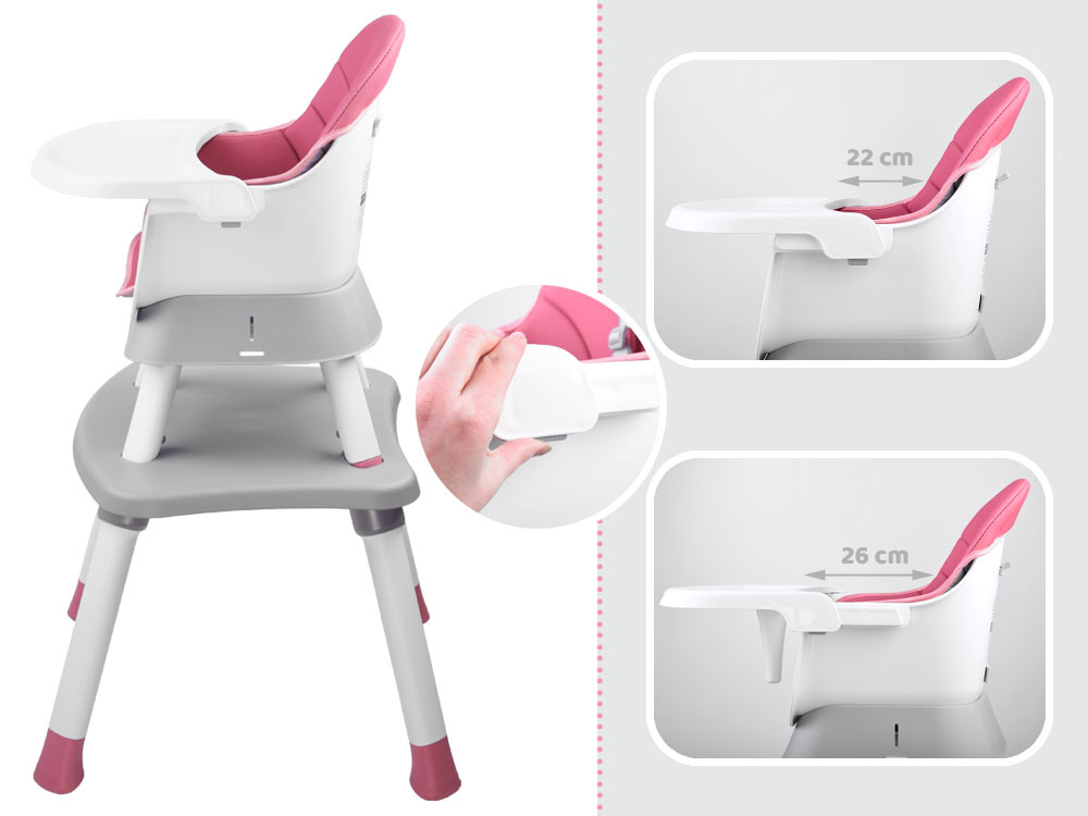 Scaun Masa 6in1 Roz Jokomisiada | Cresc - imagine 4