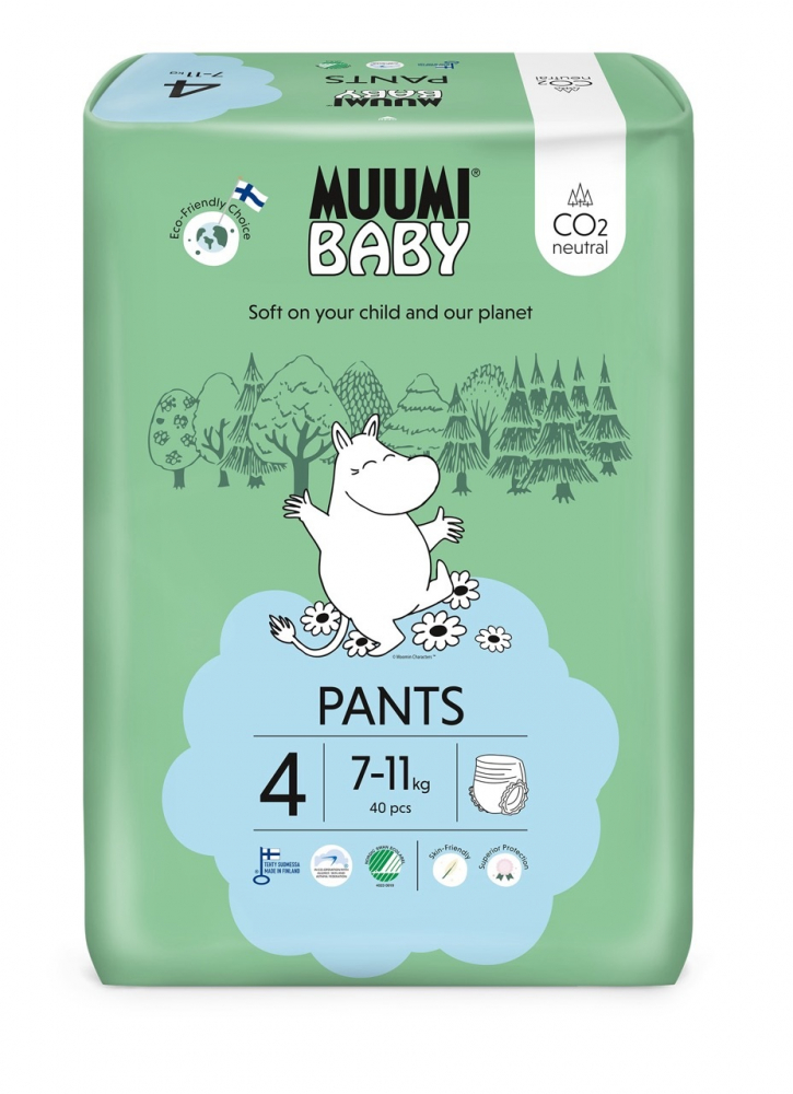 Scutece Eco Muumi Baby 7-11kg (40 buc) | Piele Sensitive