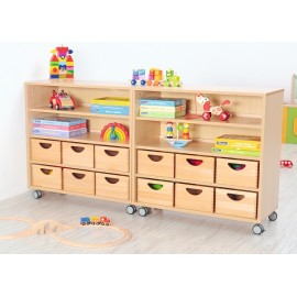 Dulap D cu 3 rafturi, pe roti Flexi - Moje Bambino - imagine 7
