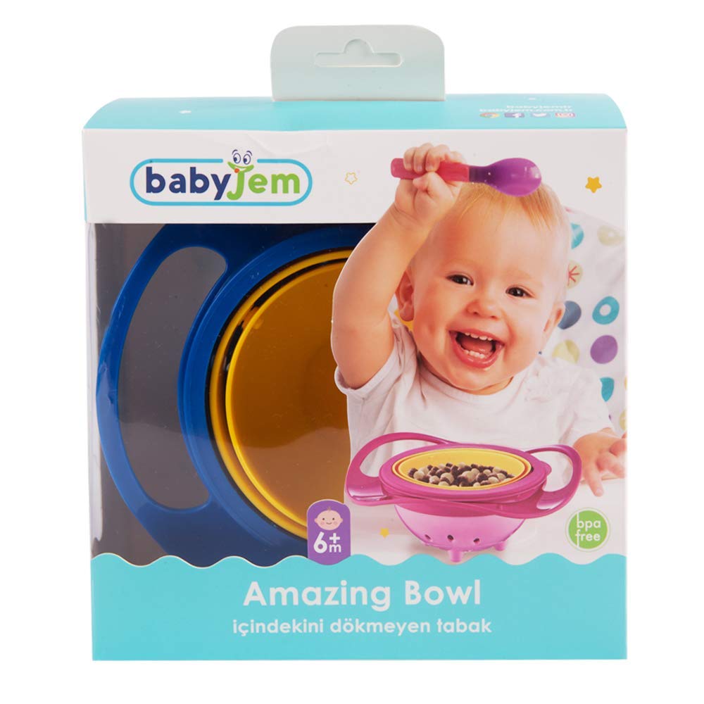 Amazing Bowl Blue Bol Rotativ 360° Babyjem - imagine 2