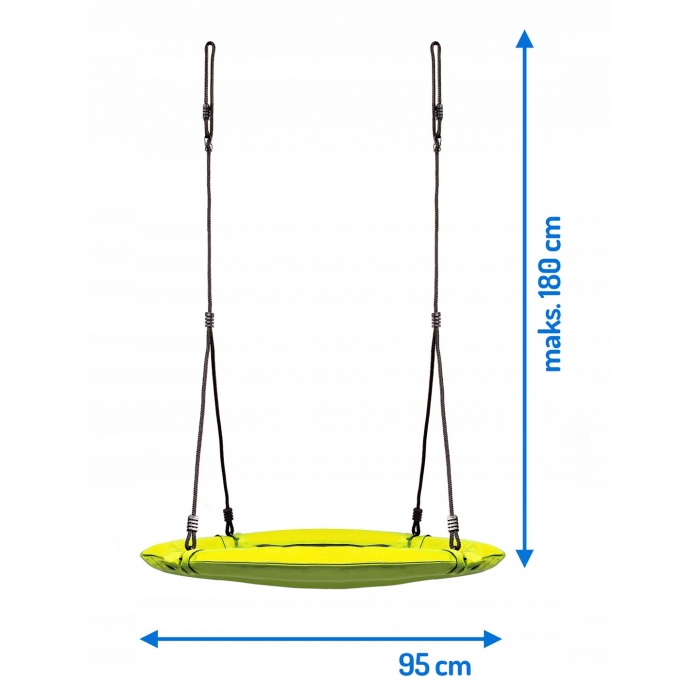 Leagan cuib XXL Neo-Sport 150kg | Galben - imagine 2