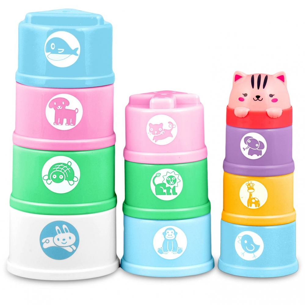 Set Cupe Baie Ricokids Montessori, Cifre Stivuit - imagine 6