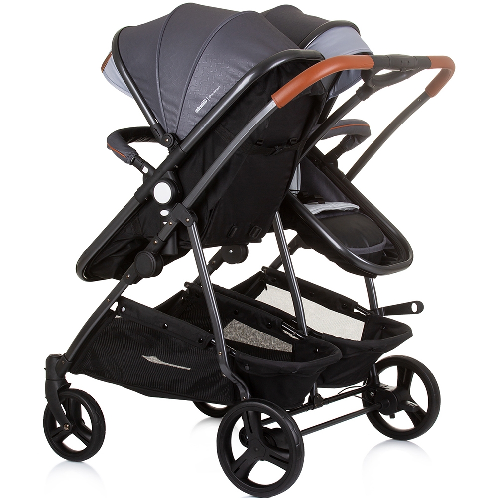 Carucior Gemeni Chipolino Duo Smart 3 in 1, Argintiu - imagine 10