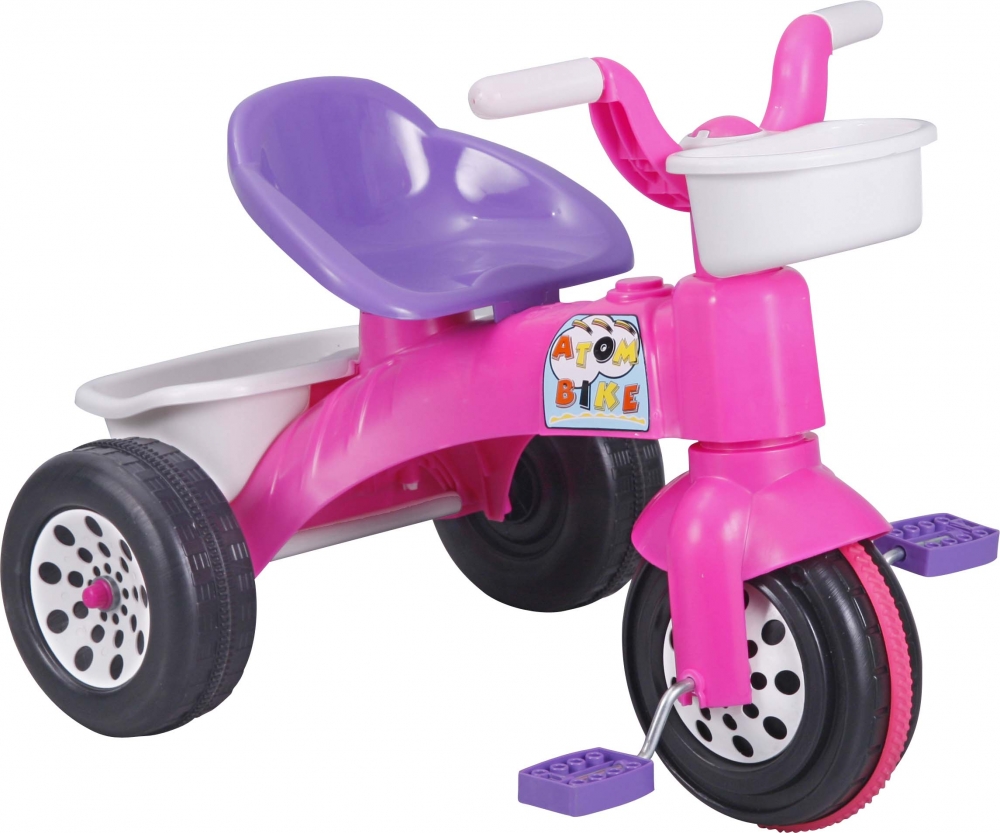 Tricicleta Pilsan Atom Bike Pink, cu cosulet, 35kg