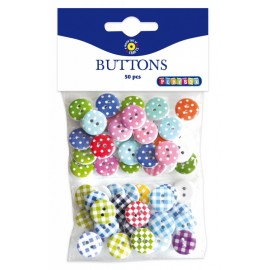 Nasturi Lemn Colorati Playbox Set 50 Buc