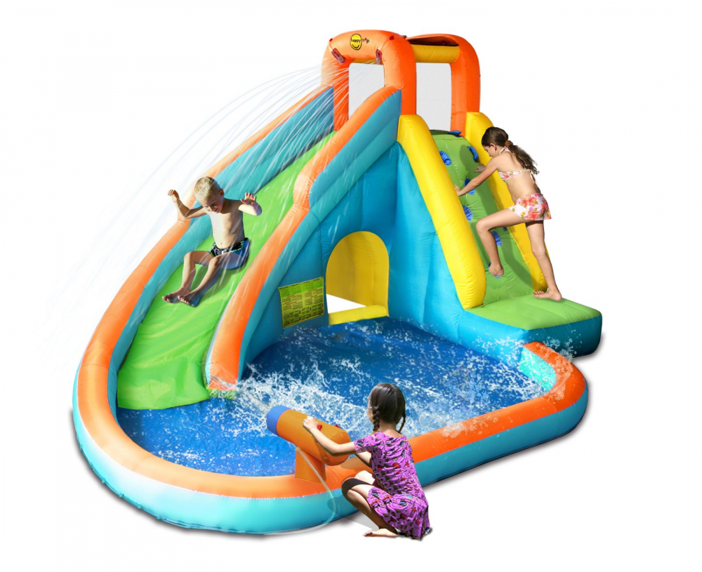Saltea gonflabila Happy Hop cu piscina si tobogan - imagine 2