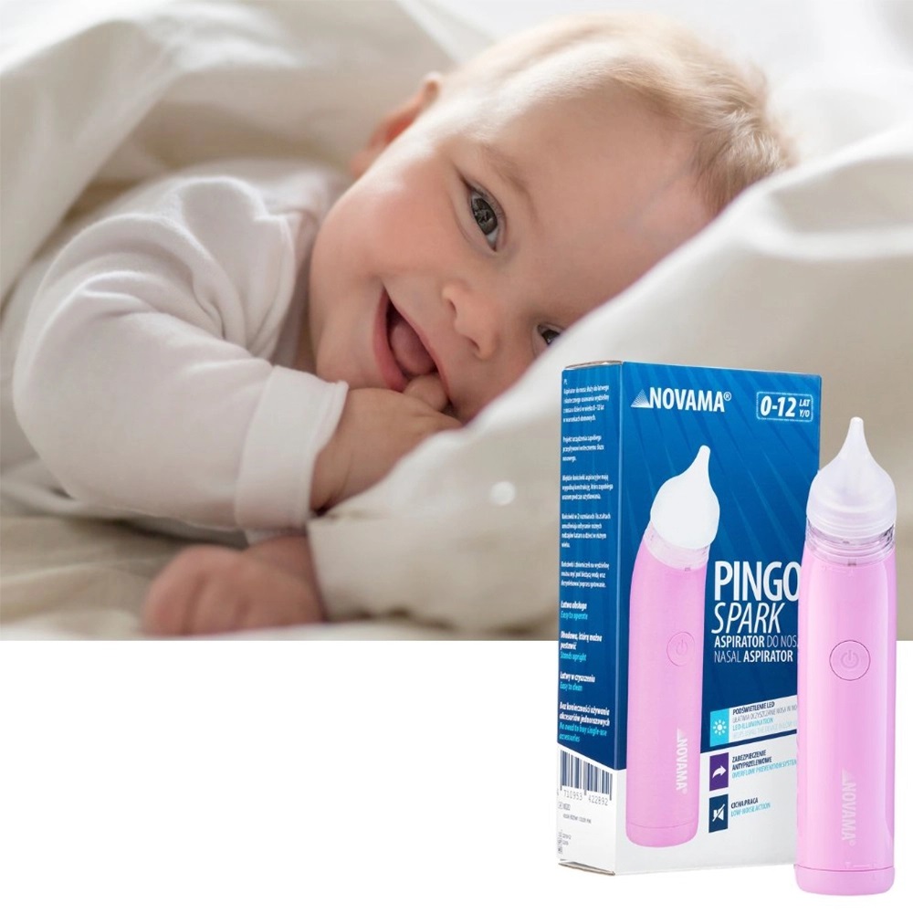 Aspirator Nazal Electric Novama Pingo Spark, Roz, 0-12 Ani - imagine 4