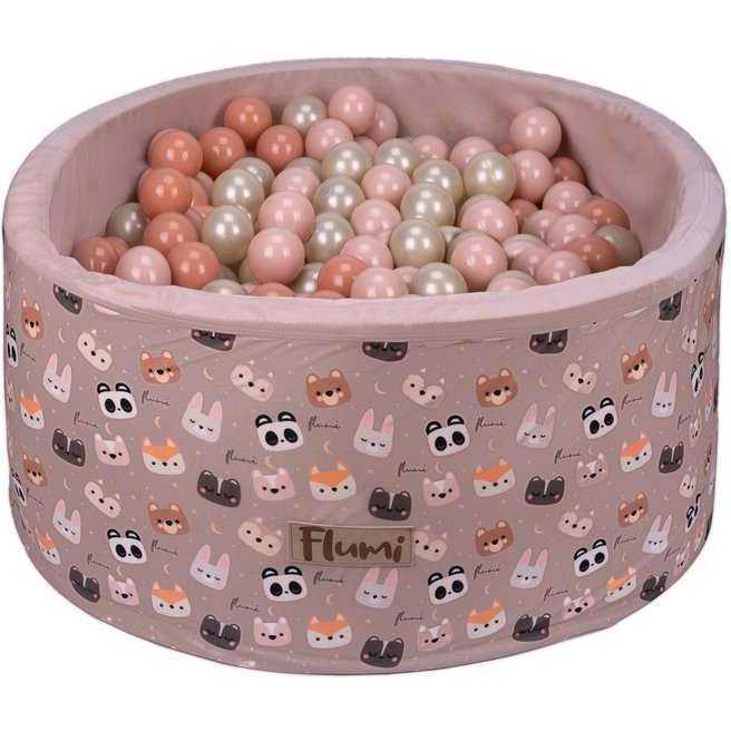 Set 200 Bile Plastic Flumi 7 cm Alb-Roz - imagine 3