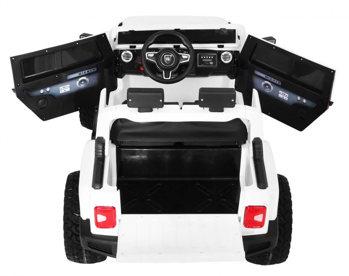 Mașinuță Electrică Jeep 1668 Alb | Autokids - imagine 3