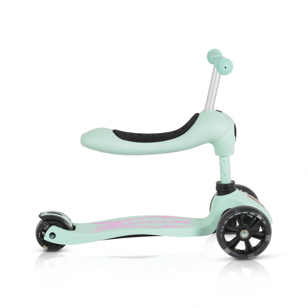 Trotineta 2in1 Skiddy Byox cu scaun și lumini LED - imagine 3
