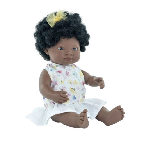 Papușă Miniland Africană 38cm - Joc Educativ