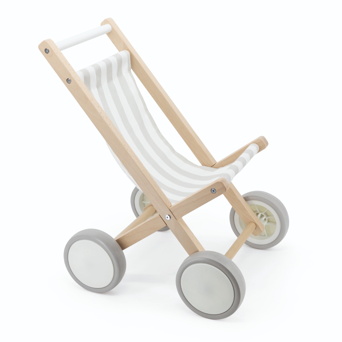 Carucior Papusi Viga Gri, Lemn Fag, Montessori