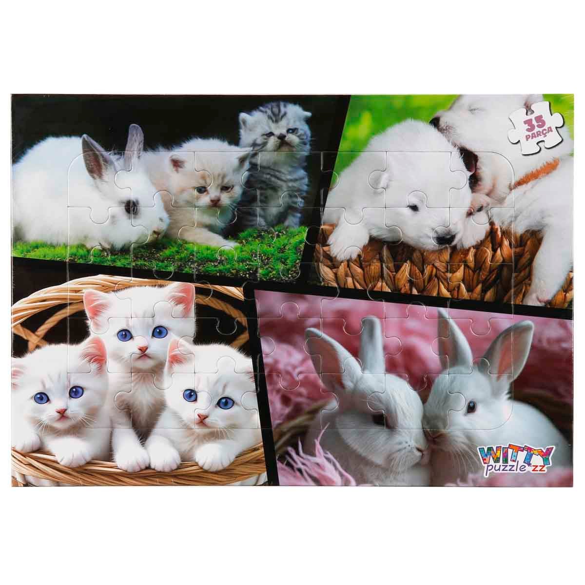Puzzle Animalute Pufoase Witty Puzzlezz, 35 Piese