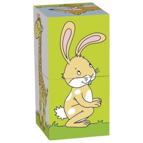 Cuburi Animale Goki | Jucarie Lemn Educativa - imagine 4