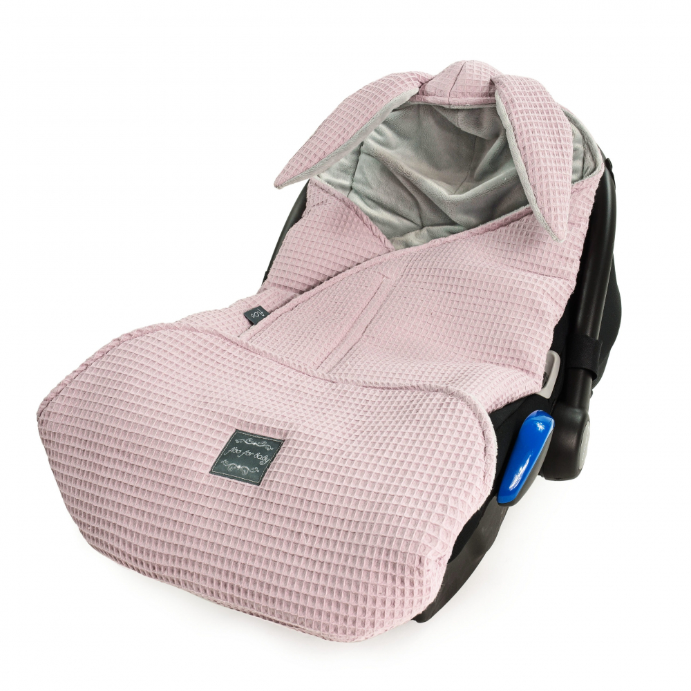 Paturica Floo for Baby Waffle Blueberry, Sac Scaun Auto