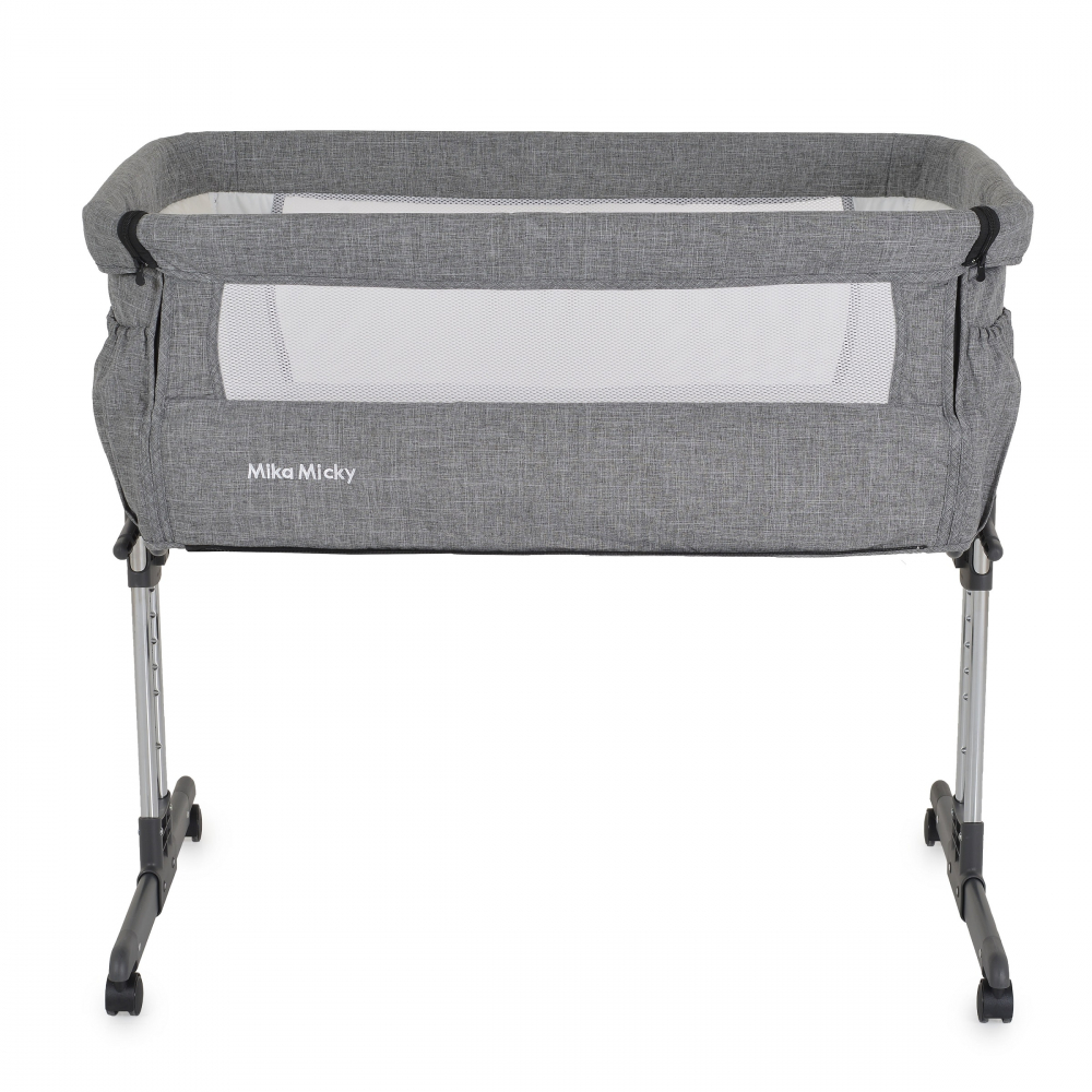 Pat co-sleeper Moni Mika Gri - Inaltime reglabila