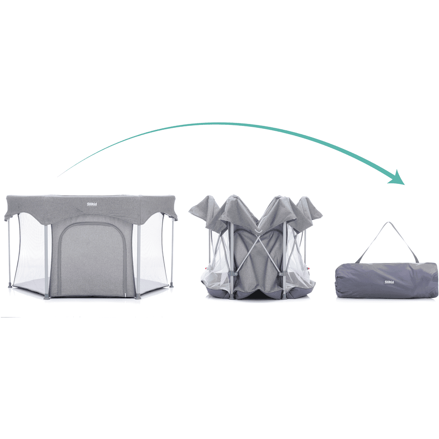 Tarc Fillikid Atena Hexagonal Pliabil Gri - imagine 3