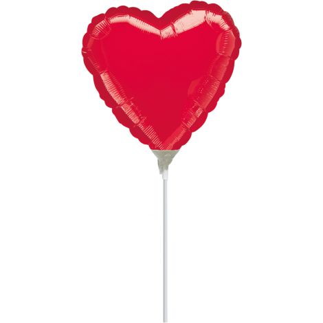 Balon Folie Inima 23 cm Amscan | Decoratiuni Party - imagine 2