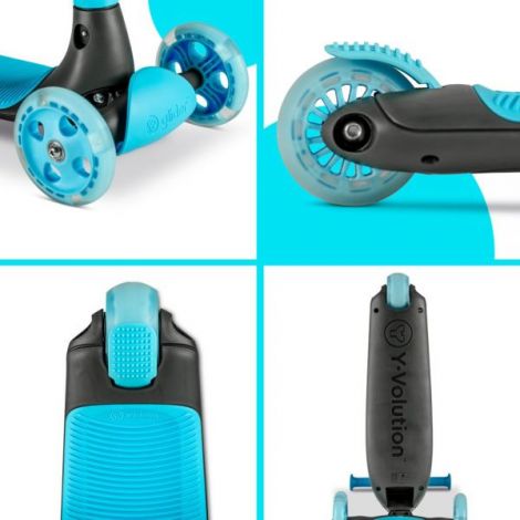 Trotineta Yvolution Y Glider Kiwi cu 3 roti si LED - imagine 5