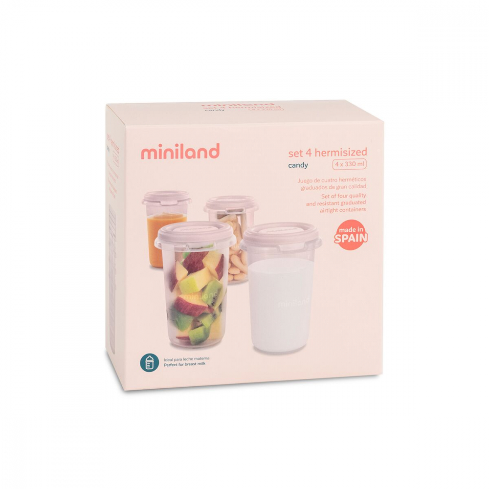 Set 4 recipiente gradate Miniland 330ml