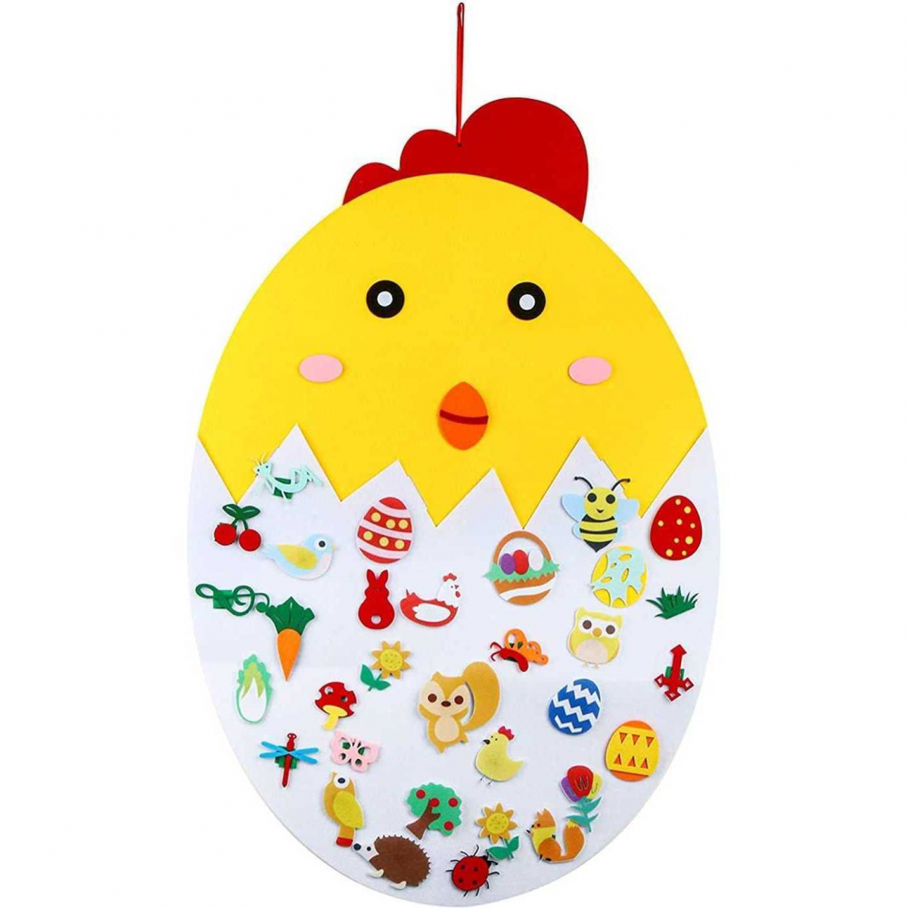 Puisor din fetru educativ Bambinice - Decor camera copil - imagine 7
