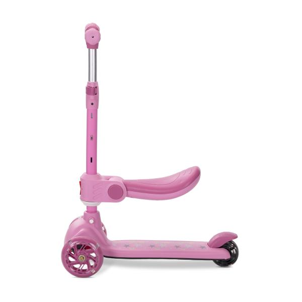 Lorelli Speedster Pink - Trotineta cu LED si scaunel