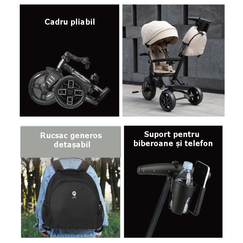 Tricicleta Qplay Comfo Max Pliabilă Verde - imagine 3