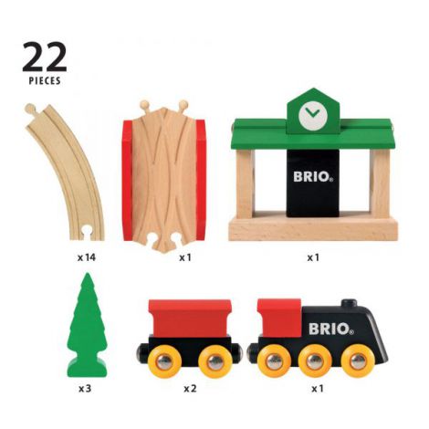 Trenulet clasic Brio 33028 - Set 22 piese - imagine 4