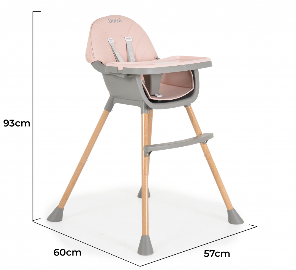 Scaun de masa 2in1 Moni Donut Pink, Reglabil - imagine 2