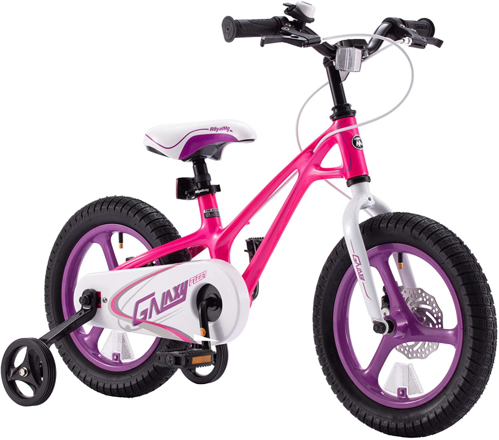 Royal Baby 16 inch Galaxy Roz-Alb cu Frână Disc - imagine 6