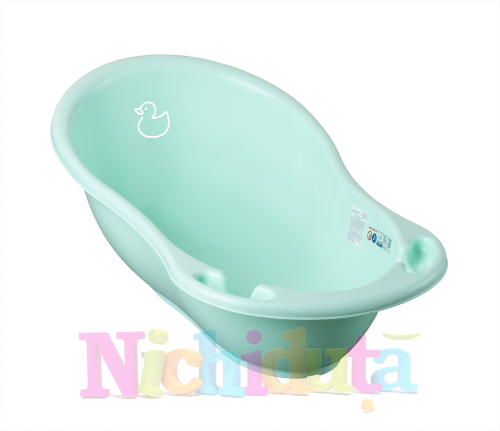 Cadita bebe 102 cm cu senzor temperatura Duck Mint