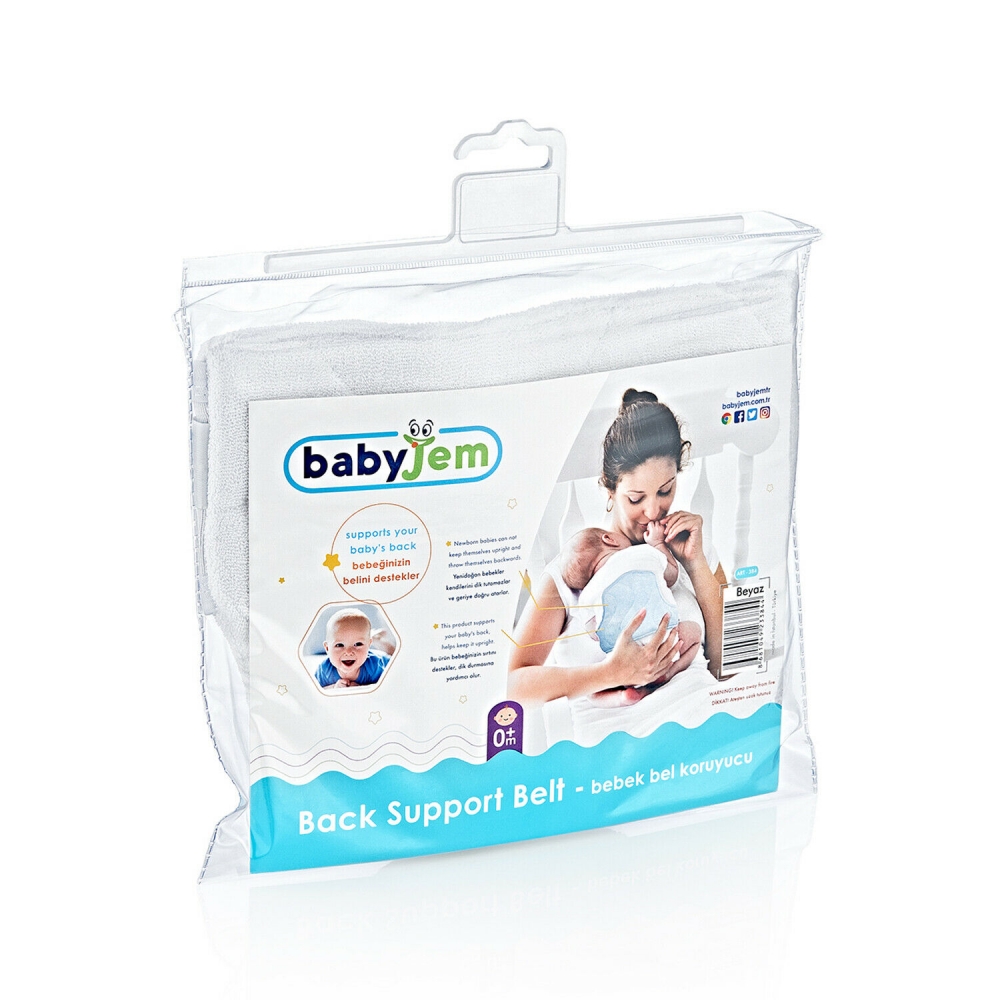 Centura Sustinere Spate Babyjem Bebe, Alba - imagine 4