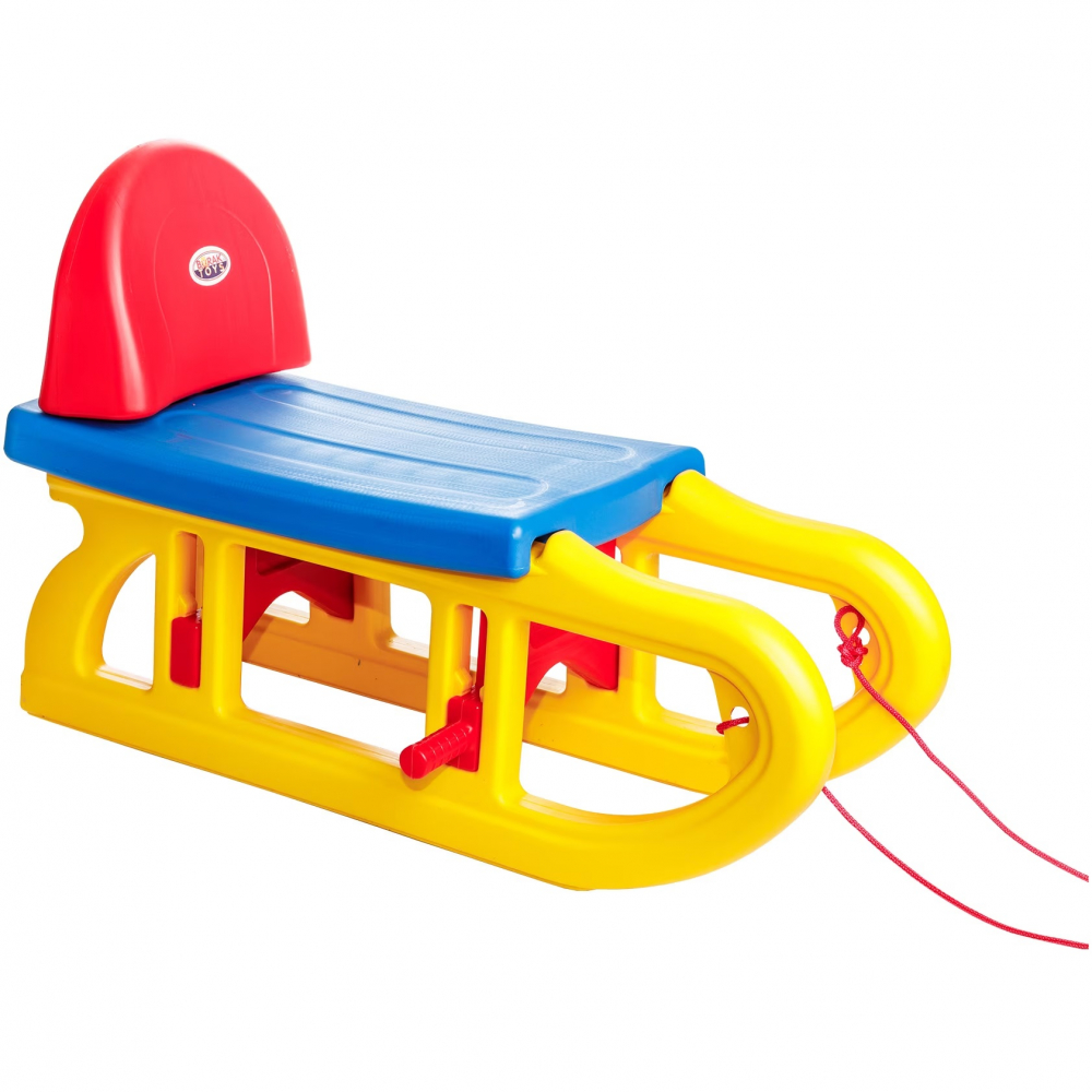 Săniuță Burak Toys Multicolor cu Spătar Ergonomic