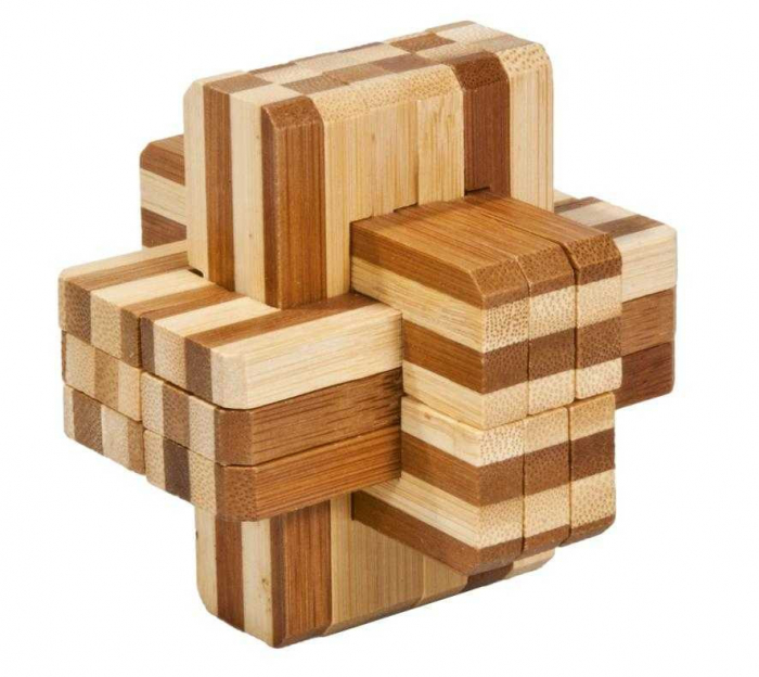 Joc Logic IQ Fridolin Bambus Block Cross