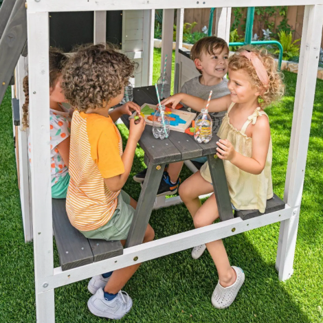 Complex Joaca KidKraft Woodland View cu Tobogan & Casuta - imagine 5