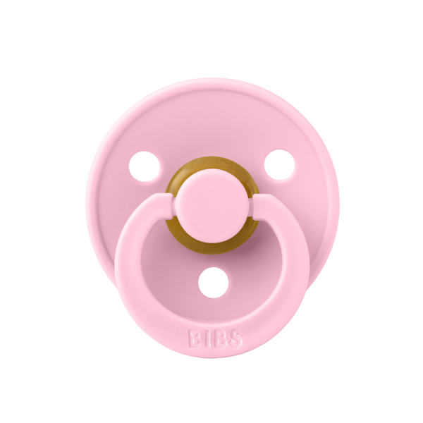 Suzeta Bibs Colour Latex, Tetină Rotundă, 6 Luni+, Baby Pink - imagine 4