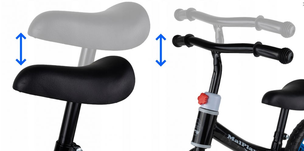 Bicicleta Fără Pedale Malplay Push Sport Blue, 12 Inch - imagine 5