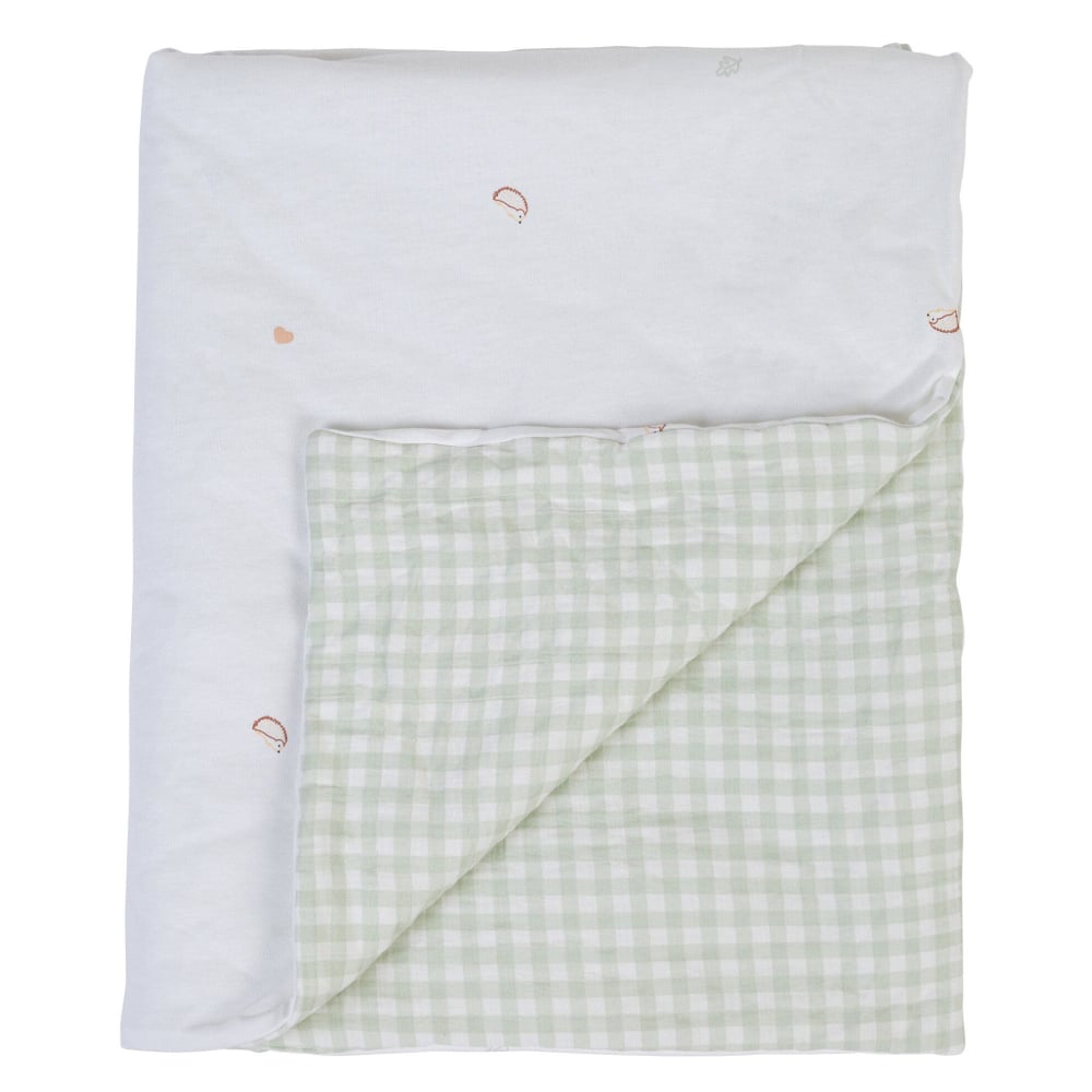Paturica Childhome Jerse Muselina Verde 80x100 cm - imagine 2