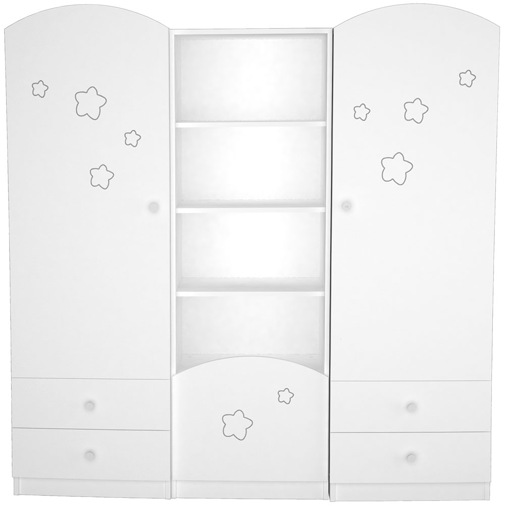 Raft Corp Matei Hubners Alb, Decorat cu Stele
