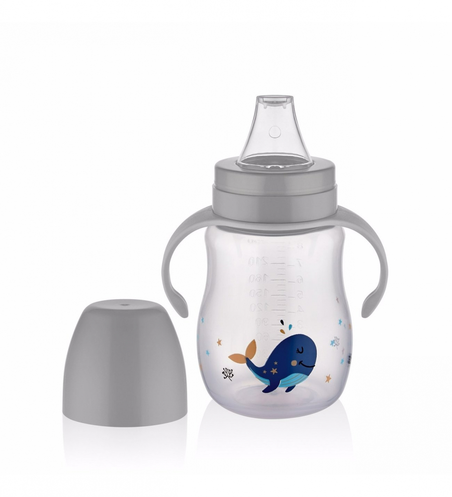 Cana BabyJem Whale Gri - Tranzitie Usoara 250ml - imagine 4