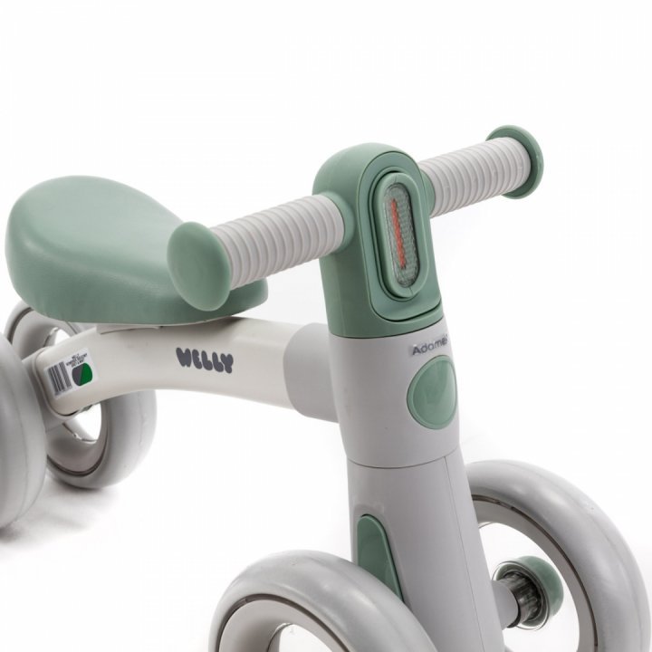 Adamex Welly Bicicleta Echilibru 4 Roti LED Grey Mint - imagine 5