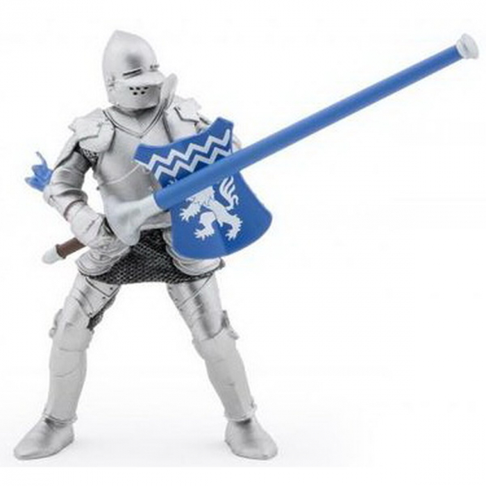 Papo Cavaler cu Sulită și Scut Albastru - Personaje Medievale