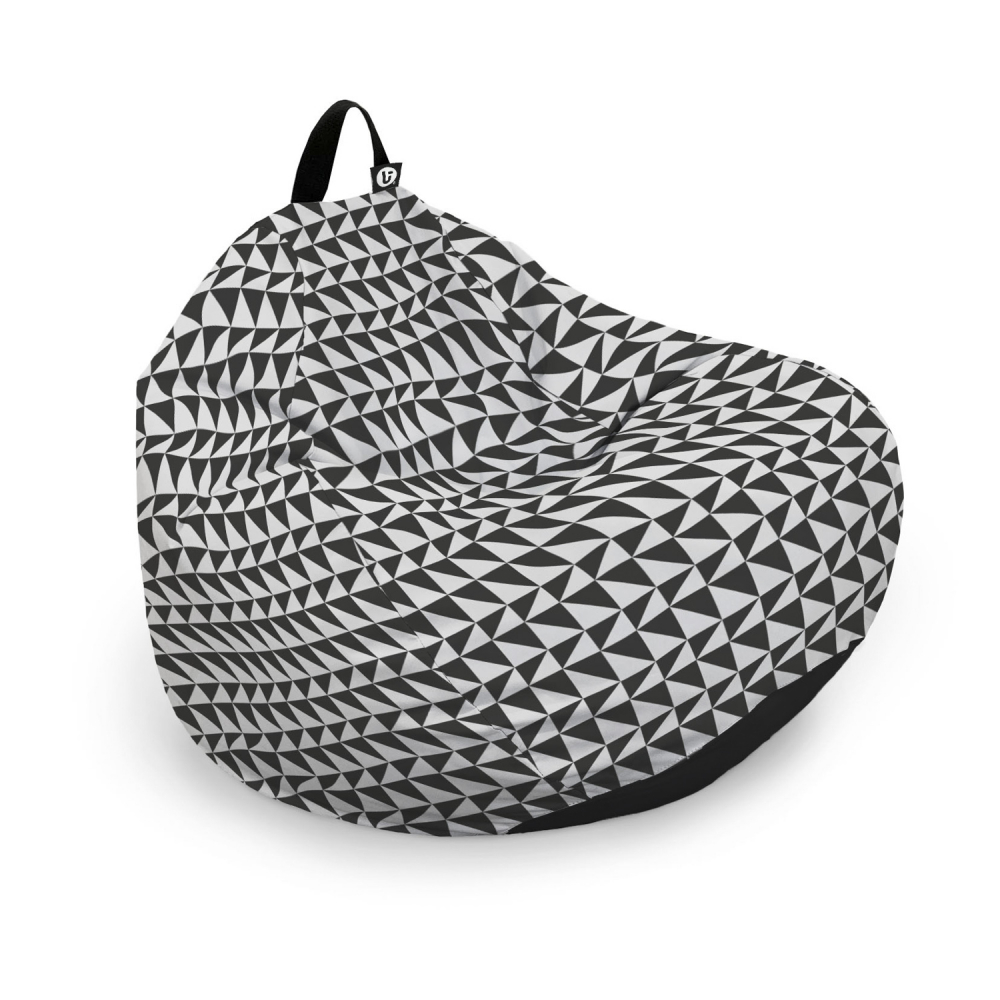 Husa Bean Bag Para XL Geometric Sea Black Updeco - imagine 5