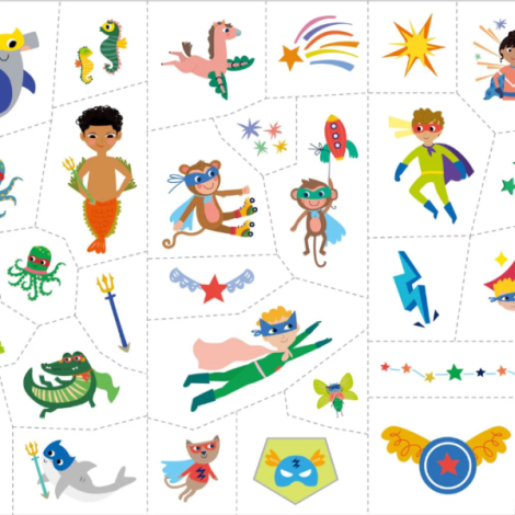 Set Stickere Tatuaje Super Eroi Avenir - Creativitate - imagine 2