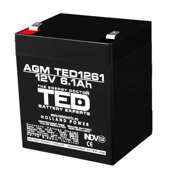Acumulator 12V 6.1Ah AGM pentru Masinute Electrice