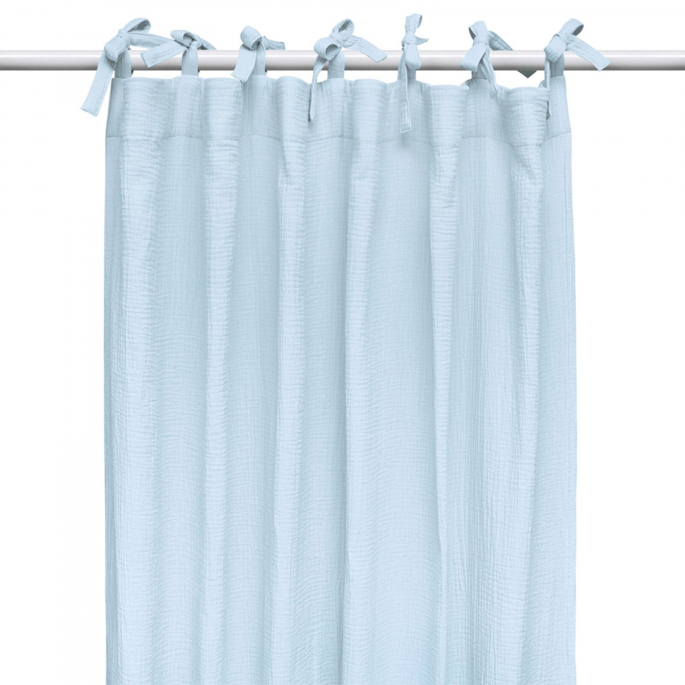 Draperie Muselină Little Amy Organică - Albastru deschis - imagine 2