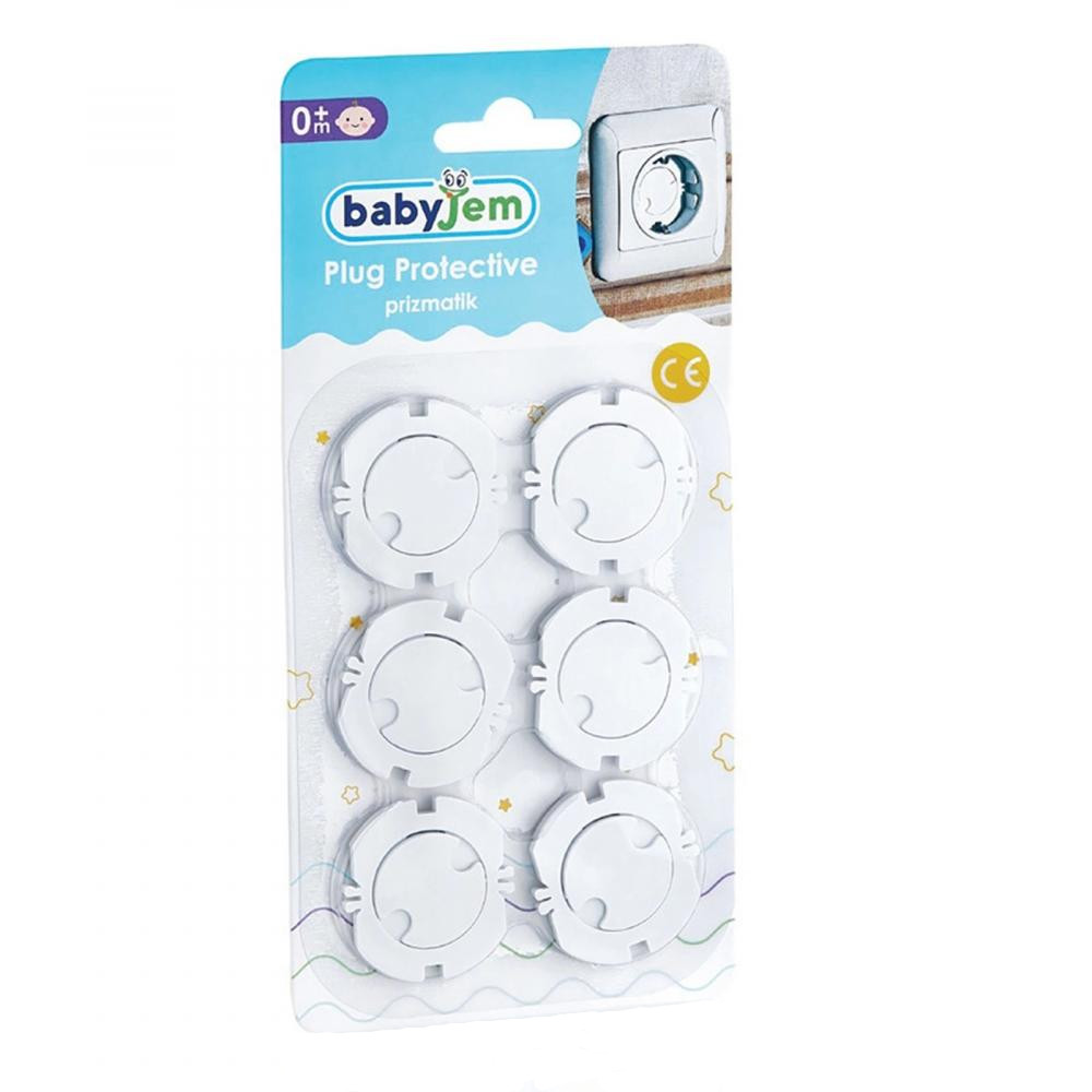 Set 6 protectii priza BabyJem, Montare Facila - imagine 2