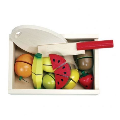 Fructe din lemn feliabile Viga Toys | Jucărie educativă