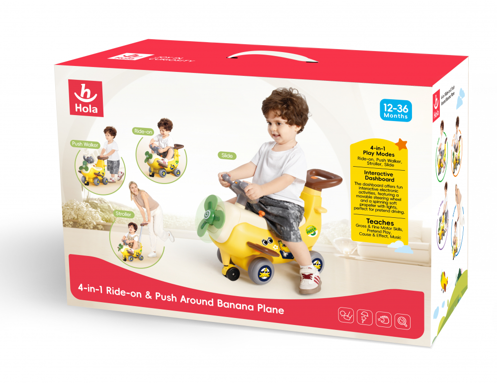 Avion Interactiv Hola 4-in-1 - Jucărie Ride On
