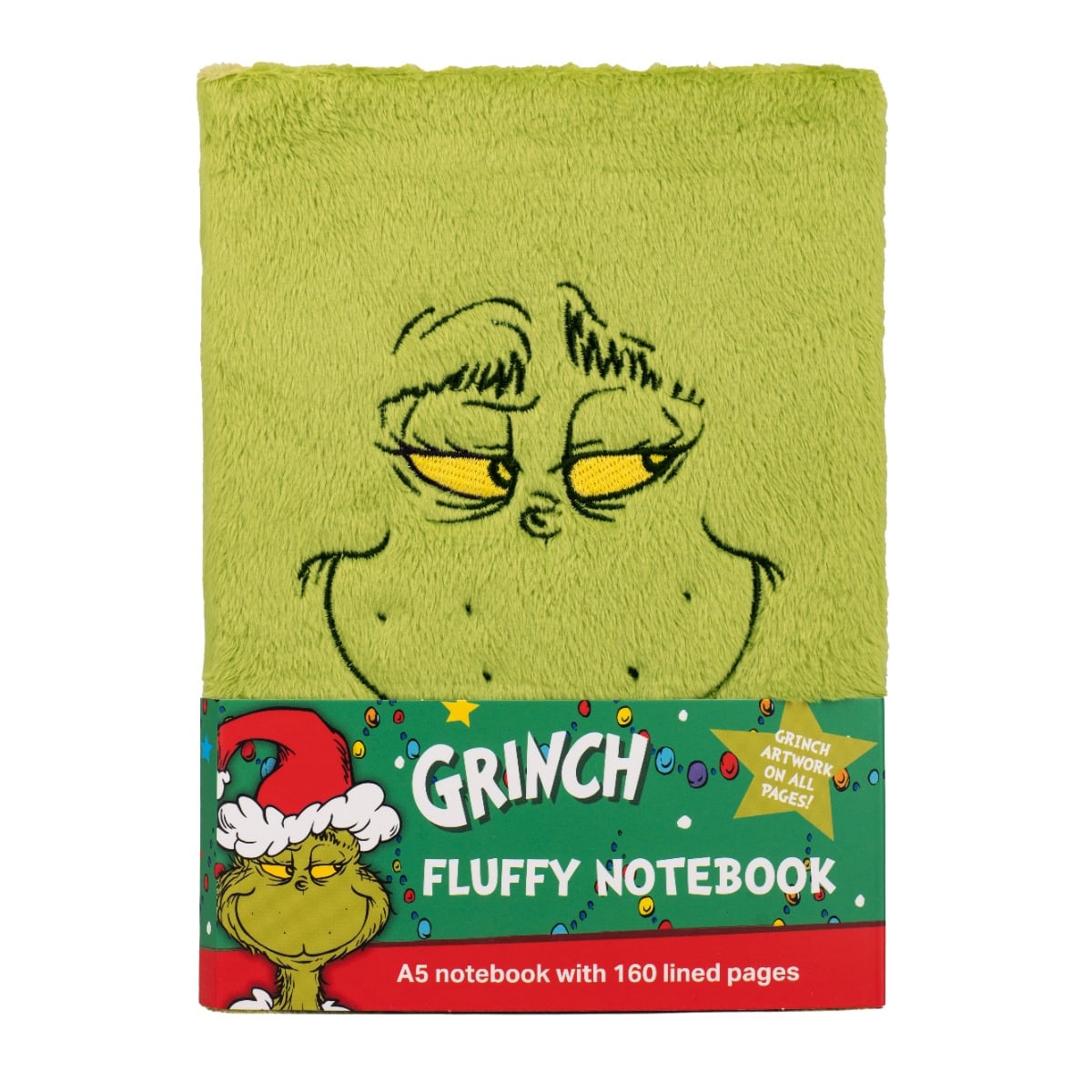 Agenda Grinch A5 | Caiet Fluffy 160 pagini